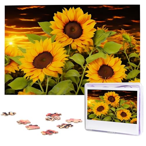 1000-teiliges Puzzle für Erwachsene, herausforderndes Puzzle für Spieleabende, Holzpuzzle, Sonnenblume, personalisierbar, Holzpuzzle für Familie, Bilderpuzzle, fertige Größe 74,9 x 50 cm 1000-teiliges Puzzle für Erwachsene, herausforderndes Puzzle für Spieleabende, Holzpuzzle, Sonnenblume, personalisierbar, Holzpuzzle für Familie, Bilderpuzzle, fertige Größe 74,9 x 50 cm von QMNKLET