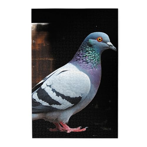 1000-teiliges Puzzle für Erwachsene, herausforderndes Puzzle für Spieleabende, Holzpuzzle, Taube, personalisierbar, Holzpuzzle für Familie, Bilderpuzzle, fertige Größe 74,9 x 50 cm 1000-teiliges Puzzle für Erwachsene, herausforderndes Puzzle für Spieleabende, Holzpuzzle, Taube, personalisierbar, Holzpuzzle für Familie, Bilderpuzzle, fertige Größe 74,9 x 50 cm von QMNKLET