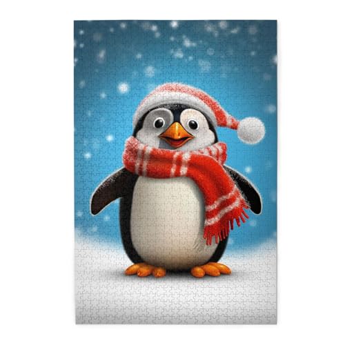1000-teiliges Puzzle für Erwachsene, herausforderndes Puzzle für Spieleabende, Holzpuzzle, Weihnachten, lustiger Pinguin, personalisiertes Holzpuzzle für Familie, Bilderpuzzle, fertige Größe 74,9 x 50 1000-teiliges Puzzle für Erwachsene, herausforderndes Puzzle für Spieleabende, Holzpuzzle, Weihnachten, lustiger Pinguin, personalisiertes Holzpuzzle für Familie, Bilderpuzzle, fertige Größe 74,9 x 50 von QMNKLET