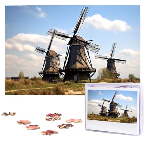 1000-teiliges Puzzle für Erwachsene, herausforderndes Puzzle für Spieleabende, Holzpuzzle, Windmühlen, personalisiertes Holzpuzzle für Familie, Bilderpuzzle, fertige Größe 74,9 x 50 cm 1000-teiliges Puzzle für Erwachsene, herausforderndes Puzzle für Spieleabende, Holzpuzzle, Windmühlen, personalisiertes Holzpuzzle für Familie, Bilderpuzzle, fertige Größe 74,9 x 50 cm von QMNKLET