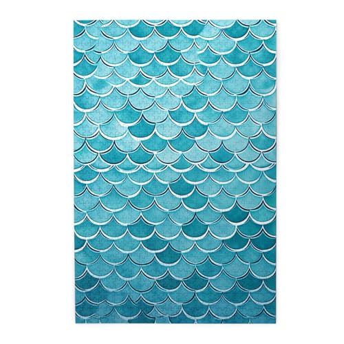 1000-teiliges Puzzle für Erwachsene, herausforderndes Puzzle für Spieleabende, Holzpuzzle, blaue Wellen, Squama, Meerjungfrau, Skala, personalisierbar, Holzpuzzle für Familie, Bilderpuzzle, fertige 1000-teiliges Puzzle für Erwachsene, herausforderndes Puzzle für Spieleabende, Holzpuzzle, blaue Wellen, Squama, Meerjungfrau, Skala, personalisierbar, Holzpuzzle für Familie, Bilderpuzzle, fertige von QMNKLET