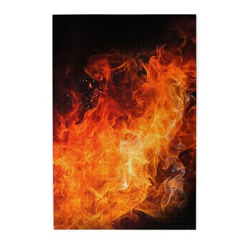 1000-teiliges Puzzle für Erwachsene, herausforderndes Puzzle für Spieleabende, Holzpuzzle, brüllende Flamme, personalisiertes Holzpuzzle für Familie, Bilderpuzzle, fertige Größe 74,9 x 50 cm 1000-teiliges Puzzle für Erwachsene, herausforderndes Puzzle für Spieleabende, Holzpuzzle, brüllende Flamme, personalisiertes Holzpuzzle für Familie, Bilderpuzzle, fertige Größe 74,9 x 50 cm von QMNKLET