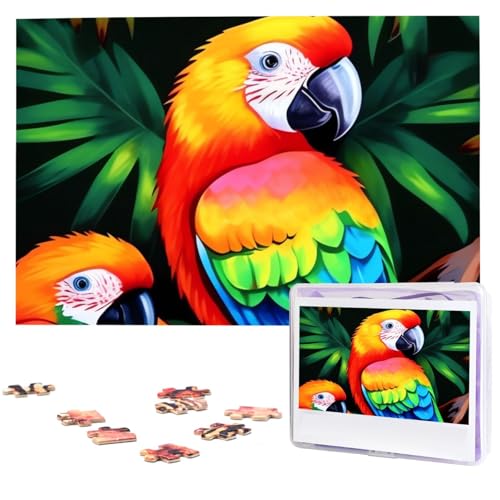 1000-teiliges Puzzle für Erwachsene, herausforderndes Puzzle für Spieleabende, Holzpuzzle, farbiger Papagei, personalisiertes Holzpuzzle für Familie, Bilderpuzzle, fertige Größe 74,9 x 50 cm 1000-teiliges Puzzle für Erwachsene, herausforderndes Puzzle für Spieleabende, Holzpuzzle, farbiger Papagei, personalisiertes Holzpuzzle für Familie, Bilderpuzzle, fertige Größe 74,9 x 50 cm von QMNKLET