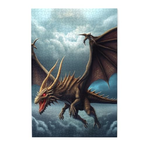 1000-teiliges Puzzle für Erwachsene, herausforderndes Puzzle für Spieleabende, Holzpuzzle, fliegender Drache, personalisiertes Holzpuzzle für Familie, Bilderpuzzle, fertige Größe 74,9 x 50 cm 1000-teiliges Puzzle für Erwachsene, herausforderndes Puzzle für Spieleabende, Holzpuzzle, fliegender Drache, personalisiertes Holzpuzzle für Familie, Bilderpuzzle, fertige Größe 74,9 x 50 cm von QMNKLET