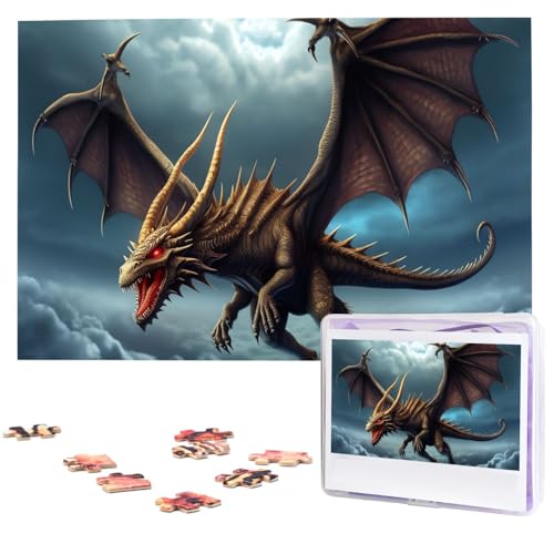 1000-teiliges Puzzle für Erwachsene, herausforderndes Puzzle für Spieleabende, Holzpuzzle, fliegender Drache, personalisiertes Holzpuzzle für Familie, Bilderpuzzle, fertige Größe 74,9 x 50 cm 1000-teiliges Puzzle für Erwachsene, herausforderndes Puzzle für Spieleabende, Holzpuzzle, fliegender Drache, personalisiertes Holzpuzzle für Familie, Bilderpuzzle, fertige Größe 74,9 x 50 cm von QMNKLET