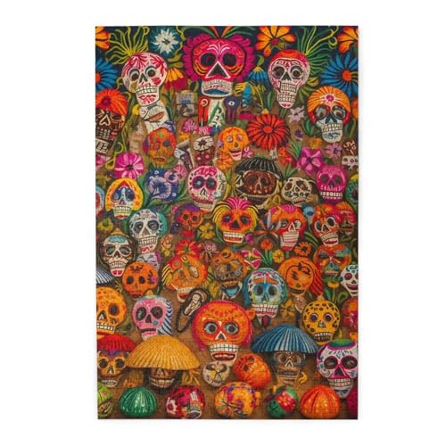 1000-teiliges Puzzle für Erwachsene, herausforderndes Puzzle für Spieleabende, Holzpuzzle, mexikanische Volkskunst, personalisiertes Holzpuzzle für Familie, Bilderpuzzle, fertige Größe 74,9 x 50 cm 1000-teiliges Puzzle für Erwachsene, herausforderndes Puzzle für Spieleabende, Holzpuzzle, mexikanische Volkskunst, personalisiertes Holzpuzzle für Familie, Bilderpuzzle, fertige Größe 74,9 x 50 cm von QMNKLET