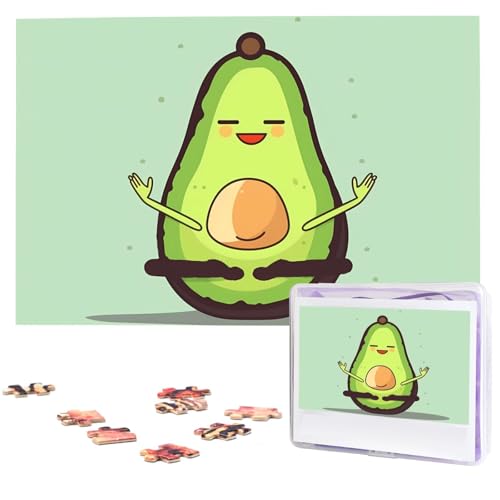 1000-teiliges Puzzle für Erwachsene, herausforderndes Puzzle für Spieleabende, Holzpuzzle, niedliches Yoga, Avocado, personalisiertes Holzpuzzle für Familie, Bilderpuzzle, fertige Größe 74,9 x 50 cm 1000-teiliges Puzzle für Erwachsene, herausforderndes Puzzle für Spieleabende, Holzpuzzle, niedliches Yoga, Avocado, personalisiertes Holzpuzzle für Familie, Bilderpuzzle, fertige Größe 74,9 x 50 cm von QMNKLET