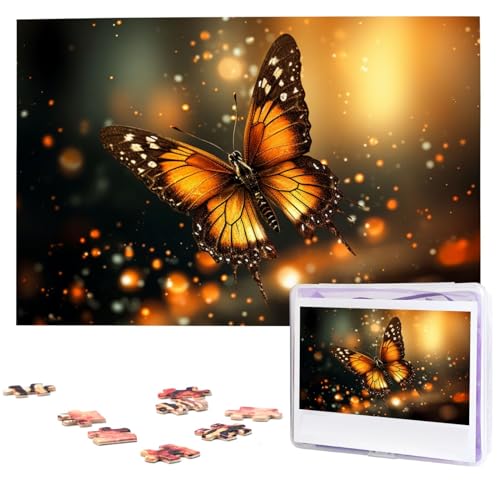 1000-teiliges Puzzle für Erwachsene, herausforderndes Puzzle für Spieleabende, Holzpuzzle, orangefarbener Schmetterling, personalisierbar, Holzpuzzle für Familie, Bilderpuzzle, fertige Größe 74,9 x 50 1000-teiliges Puzzle für Erwachsene, herausforderndes Puzzle für Spieleabende, Holzpuzzle, orangefarbener Schmetterling, personalisierbar, Holzpuzzle für Familie, Bilderpuzzle, fertige Größe 74,9 x 50 von QMNKLET