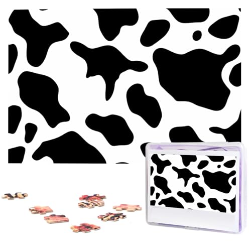 1000-teiliges Puzzle für Erwachsene, herausforderndes Puzzle für Spieleabende, Holzpuzzle, schwarz-weiß, Kuhdruck, personalisierbar, Holzpuzzle für Familie, Bilderpuzzle, fertige Größe 74,9 x 50 cm 1000-teiliges Puzzle für Erwachsene, herausforderndes Puzzle für Spieleabende, Holzpuzzle, schwarz-weiß, Kuhdruck, personalisierbar, Holzpuzzle für Familie, Bilderpuzzle, fertige Größe 74,9 x 50 cm von QMNKLET