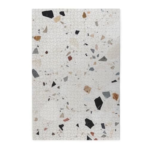 1000-teiliges Puzzle für Erwachsene, herausforderndes Puzzle für Spieleabende, Holzpuzzle, weißer Terrazzo, personalisierbares Holzpuzzle für Familie, Bilderpuzzle, fertige Größe 74,9 x 50 cm 1000-teiliges Puzzle für Erwachsene, herausforderndes Puzzle für Spieleabende, Holzpuzzle, weißer Terrazzo, personalisierbares Holzpuzzle für Familie, Bilderpuzzle, fertige Größe 74,9 x 50 cm von QMNKLET