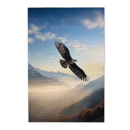 1000-teiliges Puzzle für Erwachsene, herausforderndes Puzzle für Spieleabende, Holzpuzzle Adlergebirge, personalisiertes Holzpuzzle für Familie, Bilderpuzzle, fertige Größe 74,9 x 50 cm 1000-teiliges Puzzle für Erwachsene, herausforderndes Puzzle für Spieleabende, Holzpuzzle Adlergebirge, personalisiertes Holzpuzzle für Familie, Bilderpuzzle, fertige Größe 74,9 x 50 cm von QMNKLET