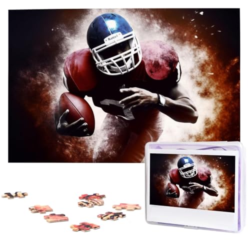 1000-teiliges Puzzle für Erwachsene, herausforderndes Puzzle für Spieleabende, Holzpuzzle American Football, personalisiertes Holzpuzzle für Familie, Bilderpuzzle, fertige Größe 74,9 x 50 cm 1000-teiliges Puzzle für Erwachsene, herausforderndes Puzzle für Spieleabende, Holzpuzzle American Football, personalisiertes Holzpuzzle für Familie, Bilderpuzzle, fertige Größe 74,9 x 50 cm von QMNKLET