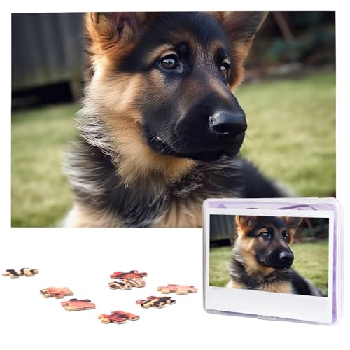 1000-teiliges Puzzle für Erwachsene, herausforderndes Puzzle für Spieleabende, Holzpuzzle Deutscher Schäferhund, Welpe, personalisiertes Holzpuzzle für Familie, Bilderpuzzle, fertige Größe 74,9 x 50 1000-teiliges Puzzle für Erwachsene, herausforderndes Puzzle für Spieleabende, Holzpuzzle Deutscher Schäferhund, Welpe, personalisiertes Holzpuzzle für Familie, Bilderpuzzle, fertige Größe 74,9 x 50 von QMNKLET