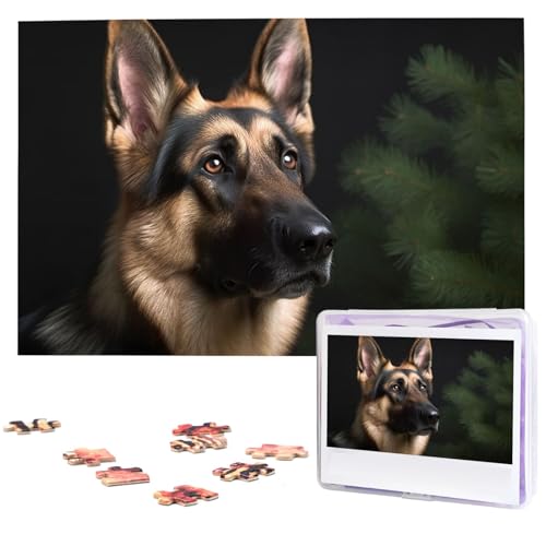 1000-teiliges Puzzle für Erwachsene, herausforderndes Puzzle für Spieleabende, Holzpuzzle Deutscher Schäferhund, personalisiertes Holzpuzzle für Familie, Bilderpuzzle, fertige Größe 74,9 x 50 cm 1000-teiliges Puzzle für Erwachsene, herausforderndes Puzzle für Spieleabende, Holzpuzzle Deutscher Schäferhund, personalisiertes Holzpuzzle für Familie, Bilderpuzzle, fertige Größe 74,9 x 50 cm von QMNKLET