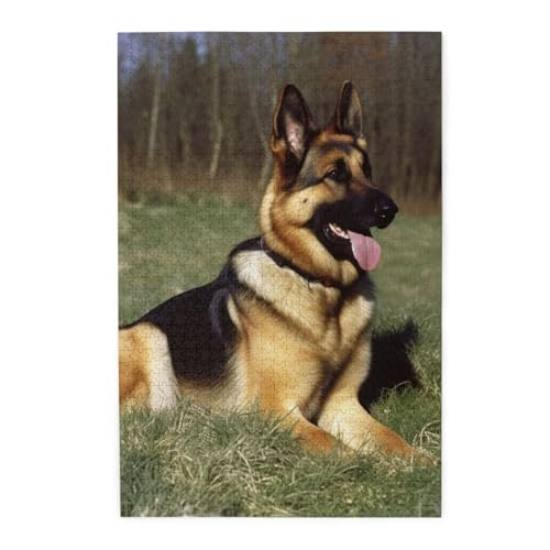1000-teiliges Puzzle für Erwachsene, herausforderndes Puzzle für Spieleabende, Holzpuzzle Deutscher Schäferhund, personalisiertes Holzpuzzle für Familie, Bilderpuzzle, fertige Größe 74,9 x 50 cm 1000-teiliges Puzzle für Erwachsene, herausforderndes Puzzle für Spieleabende, Holzpuzzle Deutscher Schäferhund, personalisiertes Holzpuzzle für Familie, Bilderpuzzle, fertige Größe 74,9 x 50 cm von QMNKLET