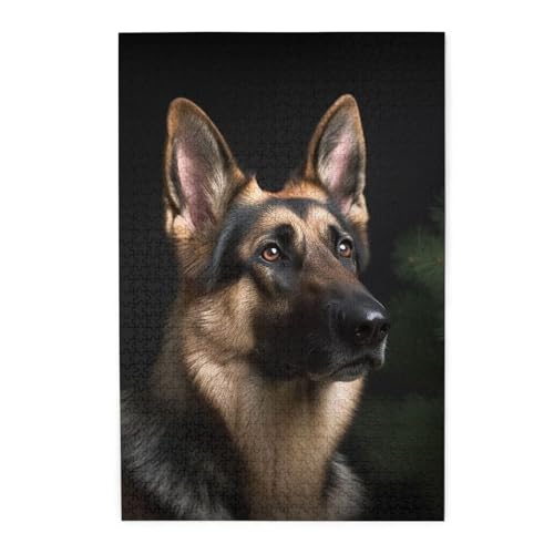 1000-teiliges Puzzle für Erwachsene, herausforderndes Puzzle für Spieleabende, Holzpuzzle Deutscher Schäferhund, personalisiertes Holzpuzzle für Familie, Bilderpuzzle, fertige Größe 74,9 x 50 cm 1000-teiliges Puzzle für Erwachsene, herausforderndes Puzzle für Spieleabende, Holzpuzzle Deutscher Schäferhund, personalisiertes Holzpuzzle für Familie, Bilderpuzzle, fertige Größe 74,9 x 50 cm von QMNKLET