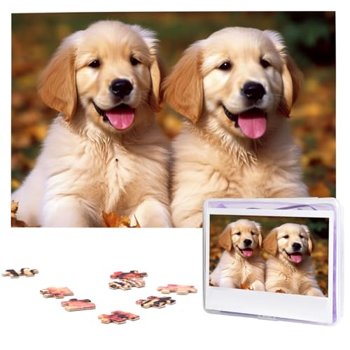 1000-teiliges Puzzle für Erwachsene, herausforderndes Puzzle für Spieleabende, Holzpuzzle Golden Retriever, Hunde, personalisierbares Holzpuzzle für Familie, Bilderpuzzle, fertige Größe 74,9 x 50 cm 1000-teiliges Puzzle für Erwachsene, herausforderndes Puzzle für Spieleabende, Holzpuzzle Golden Retriever, Hunde, personalisierbares Holzpuzzle für Familie, Bilderpuzzle, fertige Größe 74,9 x 50 cm von QMNKLET