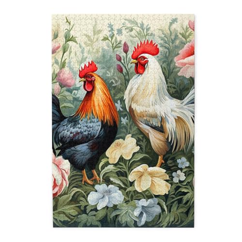 1000-teiliges Puzzle für Erwachsene, herausforderndes Puzzle für Spieleabende, Holzpuzzle Hahn, personalisiertes Holzpuzzle für Familie, Bilderpuzzle, fertige Größe 74,9 x 50 cm 1000-teiliges Puzzle für Erwachsene, herausforderndes Puzzle für Spieleabende, Holzpuzzle Hahn, personalisiertes Holzpuzzle für Familie, Bilderpuzzle, fertige Größe 74,9 x 50 cm von QMNKLET