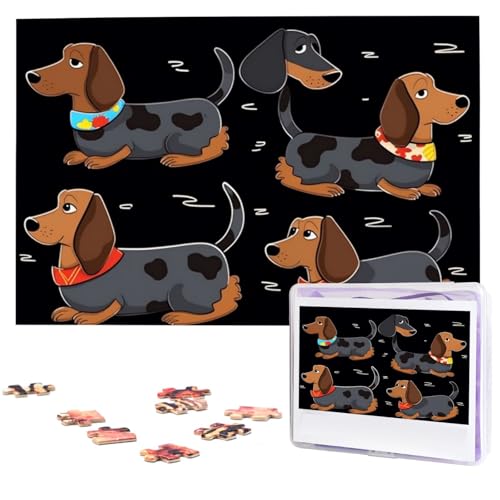 1000-teiliges Puzzle für Erwachsene, herausforderndes Puzzle für Spieleabende, Holzpuzzle "I Love My Dog Dackel", personalisierbares Holzpuzzle für Familie, Bilderpuzzle, fertige Größe 74,9 x 50 cm 1000-teiliges Puzzle für Erwachsene, herausforderndes Puzzle für Spieleabende, Holzpuzzle "I Love My Dog Dackel", personalisierbares Holzpuzzle für Familie, Bilderpuzzle, fertige Größe 74,9 x 50 cm von QMNKLET