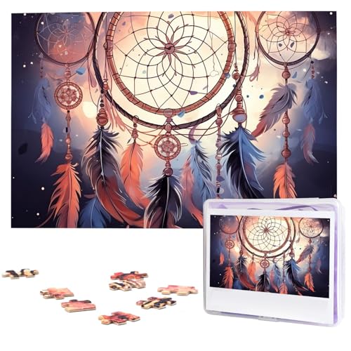 1000-teiliges Puzzle für Erwachsene, herausforderndes Puzzle für Spieleabende, Holzpuzzle Indianer-Traumfänger, personalisierbar, Holzpuzzle für Familie, Bilderpuzzle, fertige Größe 74,9 x 50 cm 1000-teiliges Puzzle für Erwachsene, herausforderndes Puzzle für Spieleabende, Holzpuzzle Indianer-Traumfänger, personalisierbar, Holzpuzzle für Familie, Bilderpuzzle, fertige Größe 74,9 x 50 cm von QMNKLET