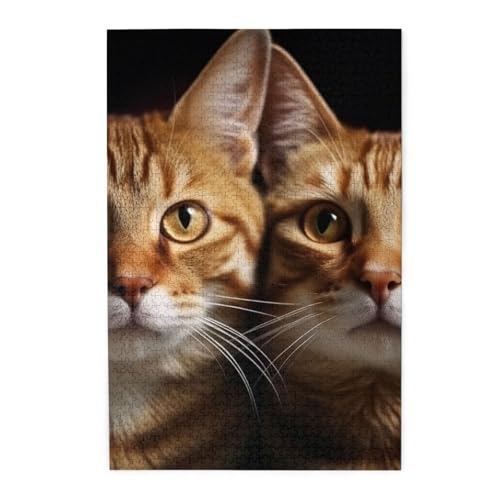 1000-teiliges Puzzle für Erwachsene, herausforderndes Puzzle für Spieleabende, Holzpuzzle Katzen, personalisiertes Holzpuzzle für Familie, Bilderpuzzle, fertige Größe 74,9 x 50 cm 1000-teiliges Puzzle für Erwachsene, herausforderndes Puzzle für Spieleabende, Holzpuzzle Katzen, personalisiertes Holzpuzzle für Familie, Bilderpuzzle, fertige Größe 74,9 x 50 cm von QMNKLET