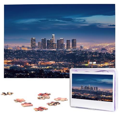 1000-teiliges Puzzle für Erwachsene, herausforderndes Puzzle für Spieleabende, Holzpuzzle Los Angeles Skyline, personalisiertes Holzpuzzle für Familie, Bilderpuzzle, fertige Größe 74,9 x 50 cm 1000-teiliges Puzzle für Erwachsene, herausforderndes Puzzle für Spieleabende, Holzpuzzle Los Angeles Skyline, personalisiertes Holzpuzzle für Familie, Bilderpuzzle, fertige Größe 74,9 x 50 cm von QMNKLET