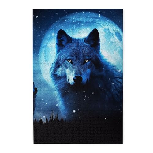 1000-teiliges Puzzle für Erwachsene, herausforderndes Puzzle für Spieleabende, Holzpuzzle Wölfe, personalisierbar, Holzpuzzle für Familie, Bilderpuzzle, fertige Größe 74,9 x 50 cm 1000-teiliges Puzzle für Erwachsene, herausforderndes Puzzle für Spieleabende, Holzpuzzle Wölfe, personalisierbar, Holzpuzzle für Familie, Bilderpuzzle, fertige Größe 74,9 x 50 cm von QMNKLET