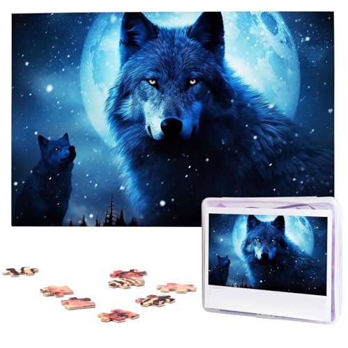 1000-teiliges Puzzle für Erwachsene, herausforderndes Puzzle für Spieleabende, Holzpuzzle Wölfe, personalisierbar, Holzpuzzle für Familie, Bilderpuzzle, fertige Größe 74,9 x 50 cm 1000-teiliges Puzzle für Erwachsene, herausforderndes Puzzle für Spieleabende, Holzpuzzle Wölfe, personalisierbar, Holzpuzzle für Familie, Bilderpuzzle, fertige Größe 74,9 x 50 cm von QMNKLET