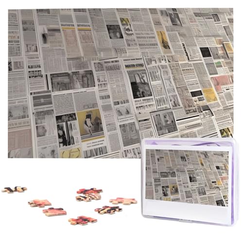 1000-teiliges Puzzle für Erwachsene, herausforderndes Puzzle für Spieleabende, Holzpuzzle Zeitung, personalisiertes Holzpuzzle für Familie, Bilderpuzzle, fertige Größe 74,9 x 50 cm 1000-teiliges Puzzle für Erwachsene, herausforderndes Puzzle für Spieleabende, Holzpuzzle Zeitung, personalisiertes Holzpuzzle für Familie, Bilderpuzzle, fertige Größe 74,9 x 50 cm von QMNKLET