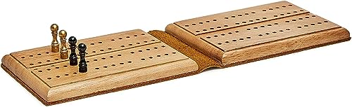 Pocket Size Reise Cribbage Boards LederFahrrad 2 läufig farbig Holz Cribbage Spiel von QMYBROW