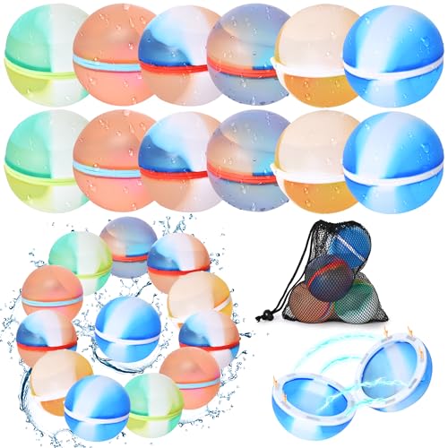 QMofeixiaodianQ 18 Stück Wasserbomben wiederverwendbar, Colour Wiederverwendbare Wasserbomben,Wasserbomben Magnetisch Schnell Wiederbefüllbare Silikon Wasserbomben für Kinder, Strand,PoolSpielzeug QMofeixiaodianQ 18 Stück Wasserbomben wiederverwendbar, Colour Wiederverwendbare Wasserbomben,Wasserbomben Magnetisch Schnell Wiederbefüllbare Silikon Wasserbomben für Kinder, Strand,PoolSpielzeug von QMofeixiaodianQ