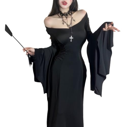 QNCLO Damen Cosplay Nonne Bühnenaufführung Kostüm Halloween Dunkle Gothic Stil Unterwäsche (Schwarz1) von QNCLO