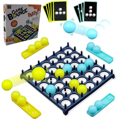 Tischspiel Bounce Ball, Bounce Jumping Ball, Eltern-Kind-Interaktives Brettspiel, Bounce Ball Party Game, mit 16 Bällen und 9 Aufgabenkarten, Bouncing Ball, Lustiges Familienspiel für 2-4 Spieler Tischspiel Bounce Ball, Bounce Jumping Ball, Eltern-Kind-Interaktives Brettspiel, Bounce Ball Party Game, mit 16 Bällen und 9 Aufgabenkarten, Bouncing Ball, Lustiges Familienspiel für 2-4 Spieler von Ockyunoo