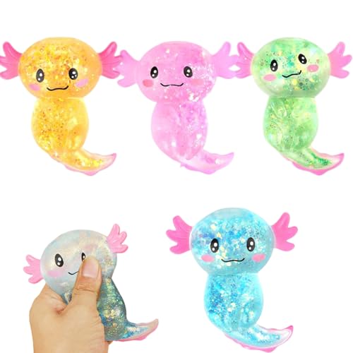 Axolotl Dehnbares Zappelspielzeug, Axolotl Entspannung Spielzeug, Axolotl Squeeze Spielzeug, Stressreduzierendes Sinnesspielzeug für Erwachsene und Kinder, Geburtstags Geschenke, 4PCS Axolotl Dehnbares Zappelspielzeug, Axolotl Entspannung Spielzeug, Axolotl Squeeze Spielzeug, Stressreduzierendes Sinnesspielzeug für Erwachsene und Kinder, Geburtstags Geschenke, 4PCS von QNUOXEP