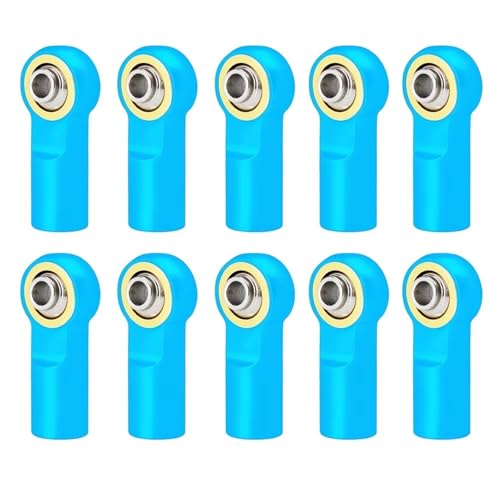 Pull Rod Link Linkage Für Axial Für SCX10 D90 D110 Für Tamiya CC01 1/10 RC-Auto-Track-Car 10-teiliges Metall-M3-Verbindungsstangenkopf-Kugelgelenk(Blue) von QOAKSDY