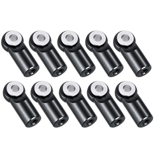 Pull Rod Link Linkage Für Axial Für SCX10 Für Tamiya CC01 Für Wraith D90 TRX4 1/10 RC-Auto M2.5 Stangenenden Gelenke Halter Krawatte Rechtsschrauben-Kugelkopf(Black) von QOAKSDY
