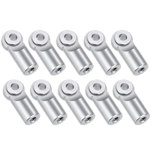 Pull Rod Link Linkage Für Axial Für SCX10 Für Tamiya CC01 Für Wraith D90 TRX4 1/10 RC-Auto M2.5 Stangenenden Gelenke Halter Krawatte Rechtsschrauben-Kugelkopf(Silver) von QOAKSDY