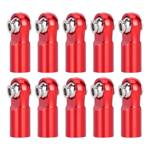 Pull Rod Link Linkage Für Axial Für SCX10 Für Traxxas Für TRX4 D90 Für Tamiya 1/10 RC Crawler Teile Metall M4 Spurstangenkopf Kugelgelenk Link Kugelgelenk(Red) von QOAKSDY