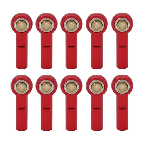 Pull Rod Link Linkage Für Axial Für SCX10 II D90 D110 Für Tamiya CC01 1/10 RC Auto Boot Auto Flugzeug Teile M3 27MM Link Spurstangenkopf Kugelgelenkenden(Red) von QOAKSDY