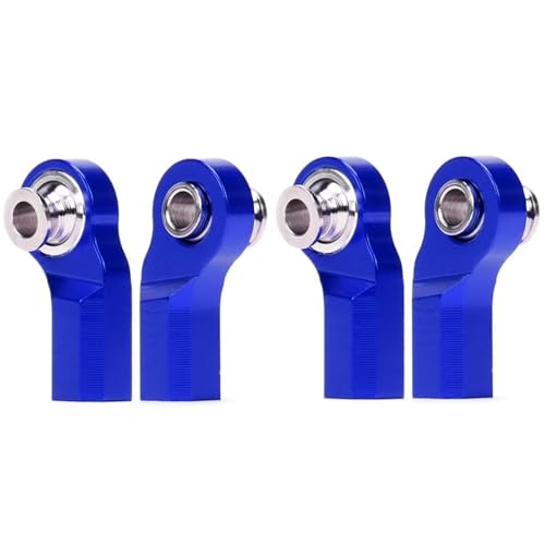 Pull Rod Link Linkage Für Axial Für Traxxas Für Trx4 Für Tamiya 1/10 RC Crawler Car, Aluminiumlegierung, CNC, M3/M4, Gebogene Schwenkstangenenden, Breitenkugeln(Blue,M4) von QOAKSDY