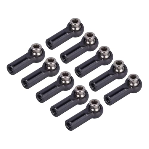 Pull Rod Link Linkage Für Axial SCX10 TRX4 D90 Tamiya 1/10 RC Crawler Upgrade-Teile 10 Stück Metall M4 Link Spurstangenköpfe Kugelgelenk CW-Gewinde(Black) von QOAKSDY