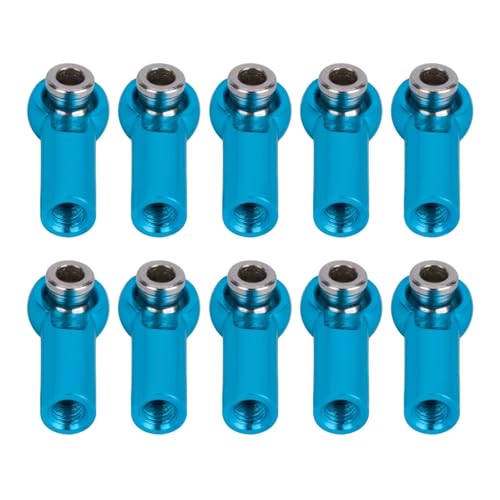 Pull Rod Link Linkage Für Axial SCX10 TRX4 D90 Tamiya 1/10 RC Crawler Upgrade-Teile 10 Stück Metall M4 Link Spurstangenköpfe Kugelgelenk CW-Gewinde(Blue) von QOAKSDY