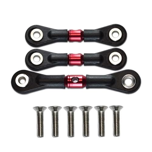 Pull Rod Link Linkage Für Tamiya Für TT-02 TT-02T 1/10 RC Auto, 3-teiliges Lenkgestänge, Servostange, Upgrade-Teile, Zubehör Pull Rod Link Linkage Für Tamiya Für TT-02 TT-02T 1/10 RC Auto, 3-teiliges Lenkgestänge, Servostange, Upgrade-Teile, Zubehör von QOAKSDY