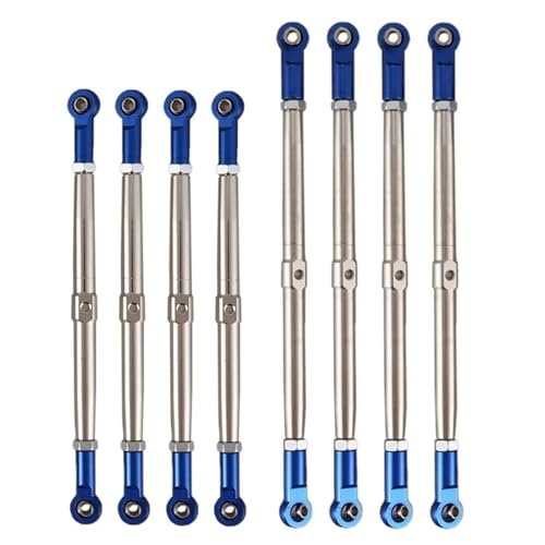 Pull Rod Link Linkage Für Traxxas Für Summit Für Revo Für E-Revo 2.0 1/10 RC-Auto-Upgrade-Teile, 8-teilige Metall-Schubstange, Schubstangen-Verbindungsstangen, Spannschloss von QOAKSDY