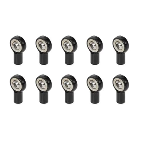 QOAKSDY Pull Rod Link Linkage 10 Stücke M2.5 Link Rod Joint Ball Ende Kopf Halter Für RC Modell Auto Boot Flugzeug LKW Ersatzteile Zubehör(Black) von QOAKSDY