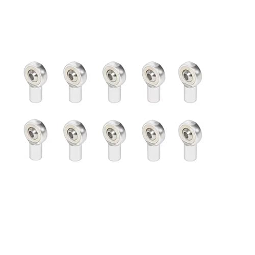 QOAKSDY Pull Rod Link Linkage 10 Stücke M2.5 Link Rod Joint Ball Ende Kopf Halter Für RC Modell Auto Boot Flugzeug LKW Ersatzteile Zubehör(Silver) von QOAKSDY