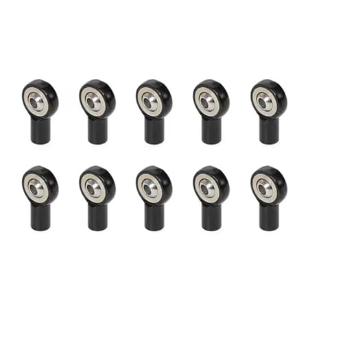 QOAKSDY Pull Rod Link Linkage 10 Stücke M2.5 Link Rod Joint Ball Ende Kopf Halter Für RC Modell Auto Boot Flugzeug LKW Upgrade Teile(Black) von QOAKSDY