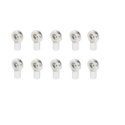 QOAKSDY Pull Rod Link Linkage 10 Stücke M2.5 Link Rod Joint Ball Ende Kopf Halter Für RC Modell Auto Boot Flugzeug LKW Upgrade Teile(Silver) von QOAKSDY
