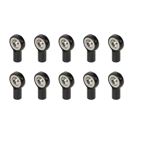 QOAKSDY Pull Rod Link Linkage 10 Stücke M2.5 Link Rod Joint Ball Metall Ende Kopf Halter Für RC Modell Auto Boot Flugzeug LKW Upgrade Teile Zubehör(Black) von QOAKSDY