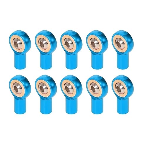 QOAKSDY Pull Rod Link Linkage 10 Stücke Metall M2.5 Link Rod Joint Ball End Kopf Halter Für RC Modell Auto Boot Flugzeug LKW Ersatz Teile(Blue) von QOAKSDY